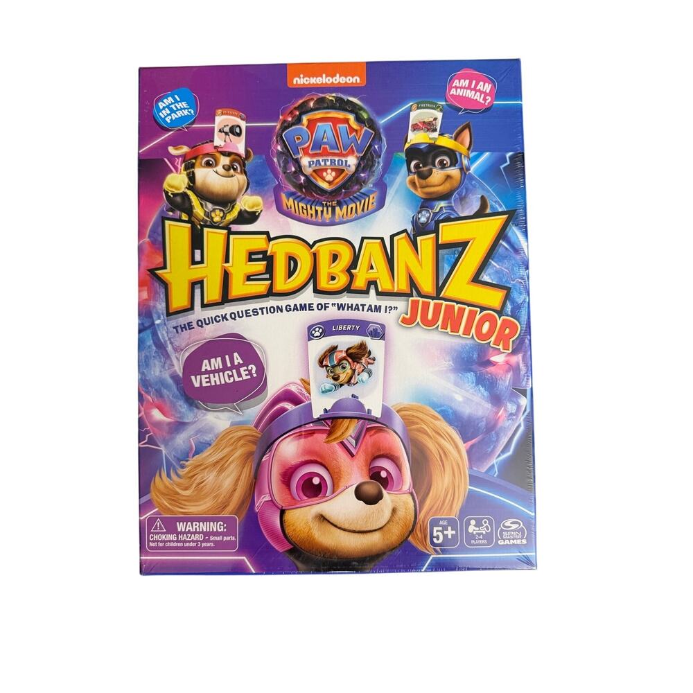 Hedbanz Junior PAW Patrol The Mighty Movie Game by Spin Master Games - NEW!!